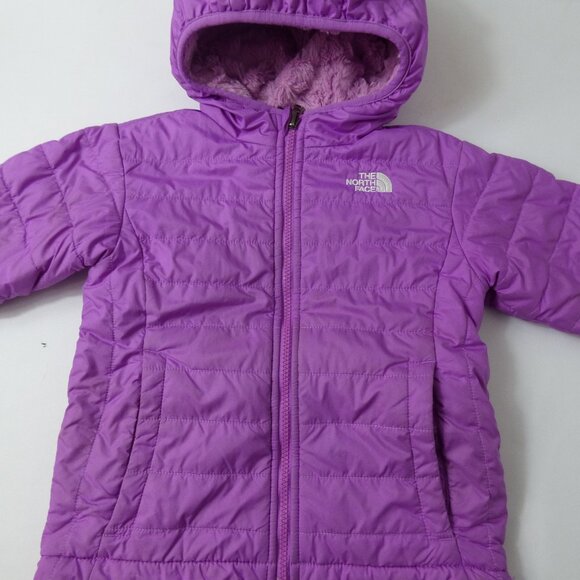 The North Face Girls’ Reversible Shasta Full-Zip Hooded Jacket, Size 4T - Picture 1 of 5